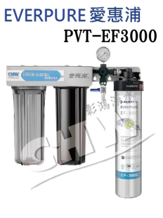 PVT-EF3000愛惠浦EVERPURE全流量強效濕式碳纖維淨水器*不鏽鋼龍頭